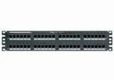 Panel De Parcheo Panduit Nk6ppg48y 48 Puertos, Rj-45, Color Negro, Montaje En Bastidor, Capacidad Del Rack 2u
