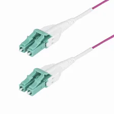 Cable Startech.com 15 M, Fibra Om4, Lc, Lc, 100 Gbit/s, Violeta