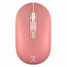 Mouse Perfect Choice Pc-045267 óptico, 4 Botones, 1600 Dpi, Rf Inalámbrico + Bluetooth, 10 M, Rosa