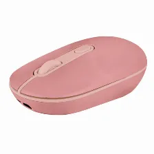 Mouse Perfect Choice Pc-045267 óptico, 4 Botones, 1600 Dpi, Rf Inalámbrico + Bluetooth, 10 M, Rosa