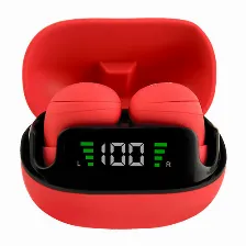 Audífonos Perfect Choice Pc-117087 Intra Auditivo, True Wireless Stereo (tws), Usb, Bluetooth, Rojo