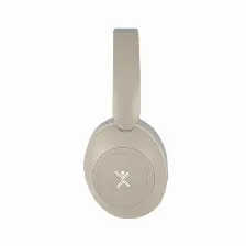 Audífonos Perfect Choice Pc-117148 Diadema, Inalámbrico Y Alámbrico, 3.5 Mm, Usb, Bluetooth, Beige, Gris