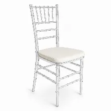 Silla Modamob Modelo Tiffany, Cristalina/transparente, 90 X 39.35 X 39.5cm, 4.35kg, Incluye Asiento Acolchado