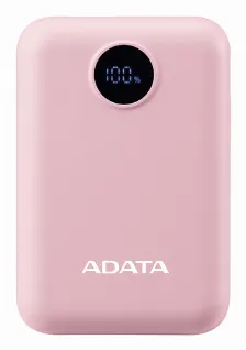 Power Bank Adata C100 10000 Mah, Usb, Rosa