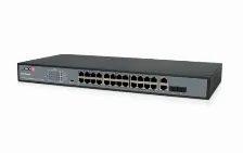 Switch Provision-isr Poes-24370c+2combo Rj-45 24, Gigabit Ethernet (10/100/1000), 24 Poe, Negro