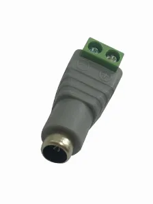 Paquete Con 10 Piezas Adaptador De Corriente Saxxon Para Camaras Dc Hembra, Gris