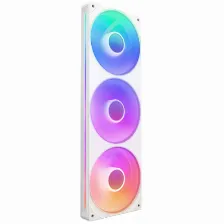 Kit 3 Ventiladores Nzxt F360 Rgb Core, 360mm, 2400 Rpm, Blanco