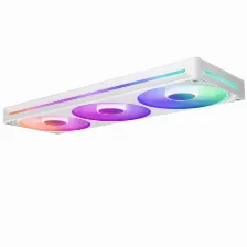Kit 3 Ventiladores Nzxt F360 Rgb Core, 360mm, 2400 Rpm, Blanco