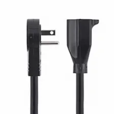 Cables De Alimentación Startech.com Cable De 3m De Extensión De Alimentación - Cable Extensor De Corriente Rotativo Plano De 360&deg; - Nema 5-15p A Nema 5-15r, 16 Awg, 125v/13a - Negro - 3 Puntas ...