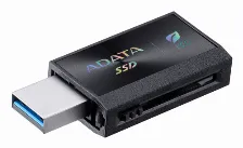 Ssd Externo Adata Sc730 512gb. Conectores Dobles Usb-c Y Usb-a Integrados (usb 3.2 Gen2). 600 Mb/s De Lectura/escritura. Color Negro. Sc730-512g-cacti