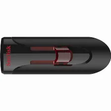 Memoria Usb Sandisk Cruzer Glide Retractil, 128gb Usb 3.0, Negro/rojo
