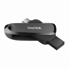Memoria Usb Sandisk 128gb, Usb-c/usb-a, Dual Drive, Giratoria, Phone Drive, Color Negro