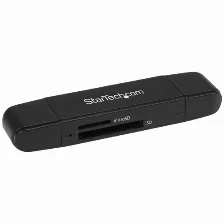 Lector De Memorias Startech.com Sdmsdrwu3ac Transferencia 5000 Mbit/s, Mmc, Microsd (transflash), Microsdhc, Microsdxc, Sd, Sdhc, Sdxc, Color Negro