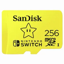 Memoria Microsd Sandisk 256gb, 100 Mb/s Lectura, 90 Mb/s Escritura, Nintendo Switch, Edicion Mario Bros