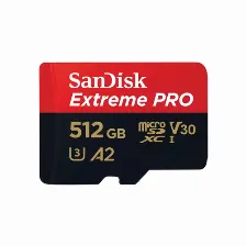 Memoria Sandisk Extreme Pro 512 Gb, Velocidad 200 Mb/s, Clase 10