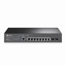 Switch Tp-link Jetstream Tl-sg3210 Gestionado, L2/l3, Rj-45 8, Gigabit Ethernet (10/100/1000), 1u, Negro