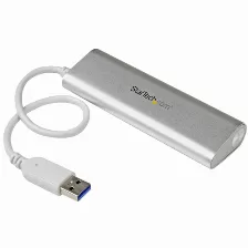 Concentrador Startech Portátil Usb 3.0 De 4 Puertos - Hub Con Cable Incorporado, (st43004ua)