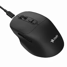 Mouse Inalambrico Stylos Stpmoi8b, 7 Botones, 1600 Dpi, Recargable, Negro
