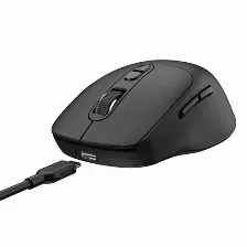 Mouse Inalambrico Stylos Stpmoi8b, 7 Botones, 1600 Dpi, Recargable, Negro