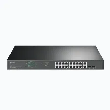 Switch |tp-link | Tl-sg1218mp | 16 Puertos Rj45 Gigabit 10/100/1000 Mbps Poe Con 2 Puertos Rj45 Gigabit Y 2 Ranuras Sfp Gigabit Combo | No Administrable | Para Rack 19 Pulgadas