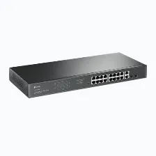 Switch |tp-link | Tl-sg1218mp | 16 Puertos Rj45 Gigabit 10/100/1000 Mbps Poe Con 2 Puertos Rj45 Gigabit Y 2 Ranuras Sfp Gigabit Combo | No Administrable | Para Rack 19 Pulgadas