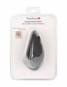 Mouse Techzone Tzmouina-06 óptico, 6 Botones, 1600 Dpi, Rf Inalámbrico + Bluetooth, 10 M, Negro