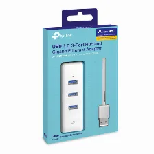 Hub Tp-link Ue330, 3 Puertos Usb 3.2, 1 Puerto Rj45, 1000 Mbit/s, Blanco