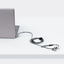 Cable Antirrobo Startech.com Kensington, 2 Teclas, 2 M, Acero Al Carbón, Plástico, Negro, Plata