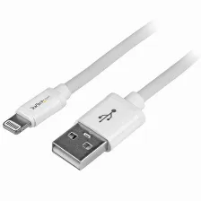 Cable Lightning Startech.com Lightning A Usb A, 480 Mbit/s, Blanco