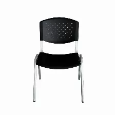 Silla De Visita Modamob, Con Armazon De Metal, Negro