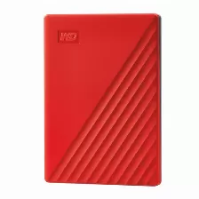 Disco Duro Externo Western Digital My Passport 4 Tb, 3.2 Gen 1 (3.1 Gen 1), Rojo