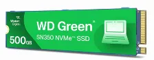 Ssd Western Digital Green Sn350 500gb, M.2, Nvme, Pci-e 3.0, Lectura 2400 Mb/s, Escritura 1500 Mb/s