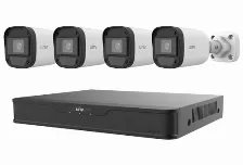 Kit Videovigilancia Uniarch Kit Xvr301-04g3&4 Uac-b112-f28 4 Canales, Cámara 1920 X 1080, Bala (forma), Ip67