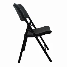 Pack De 6 Sillas Plegables Modamob, Modelo Bosc, Reforzadas, Plastico Con Terminado Tipo Mimbre Color Negro