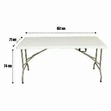 Mesa Plegable Modamob, Modelo Flex Board, Zl-z152, 1.52 Metros, Dimensiones 1.52*0.71*0.74mts, Color Blanco