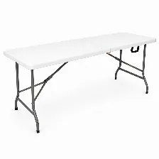Mesa Plegable Modamob Flexboard 244, 2.44x76x74cm, Calibre 18, Diamtero De Tubo De 25mm, 4.3cm Grosor, Blanco Perdida Amazon