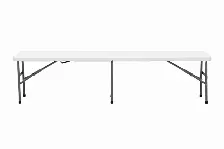 Banca Plegable Modamob, Largo 1.83mts, Ancho 28cm, Alto 43.5cm, Tubo Grosor 22mm, Color Blanco